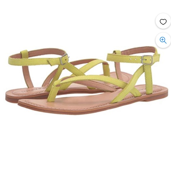 LUCKY BRAND BYLEE LIME LEATHER SANDALS SIZE 7 - Picture 1 of 11
